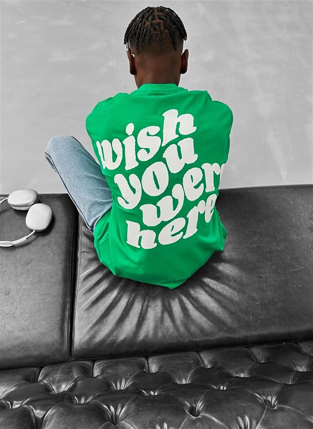 

Футболка Oversize с текстовым принтом Зеленая ablukaonline, Зеленый, Футболка Oversize с текстовым принтом Зеленая ablukaonline