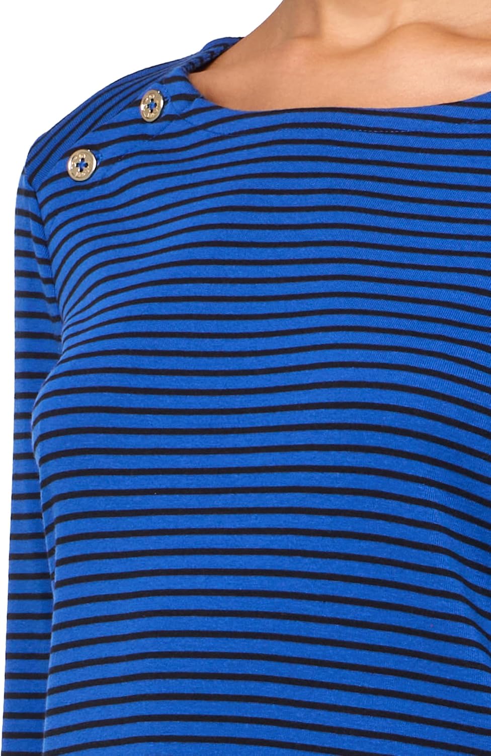 Женская рубашка с длинным рукавом и воротником Tommy Hilfiger, Cobalt/Black — фото 3