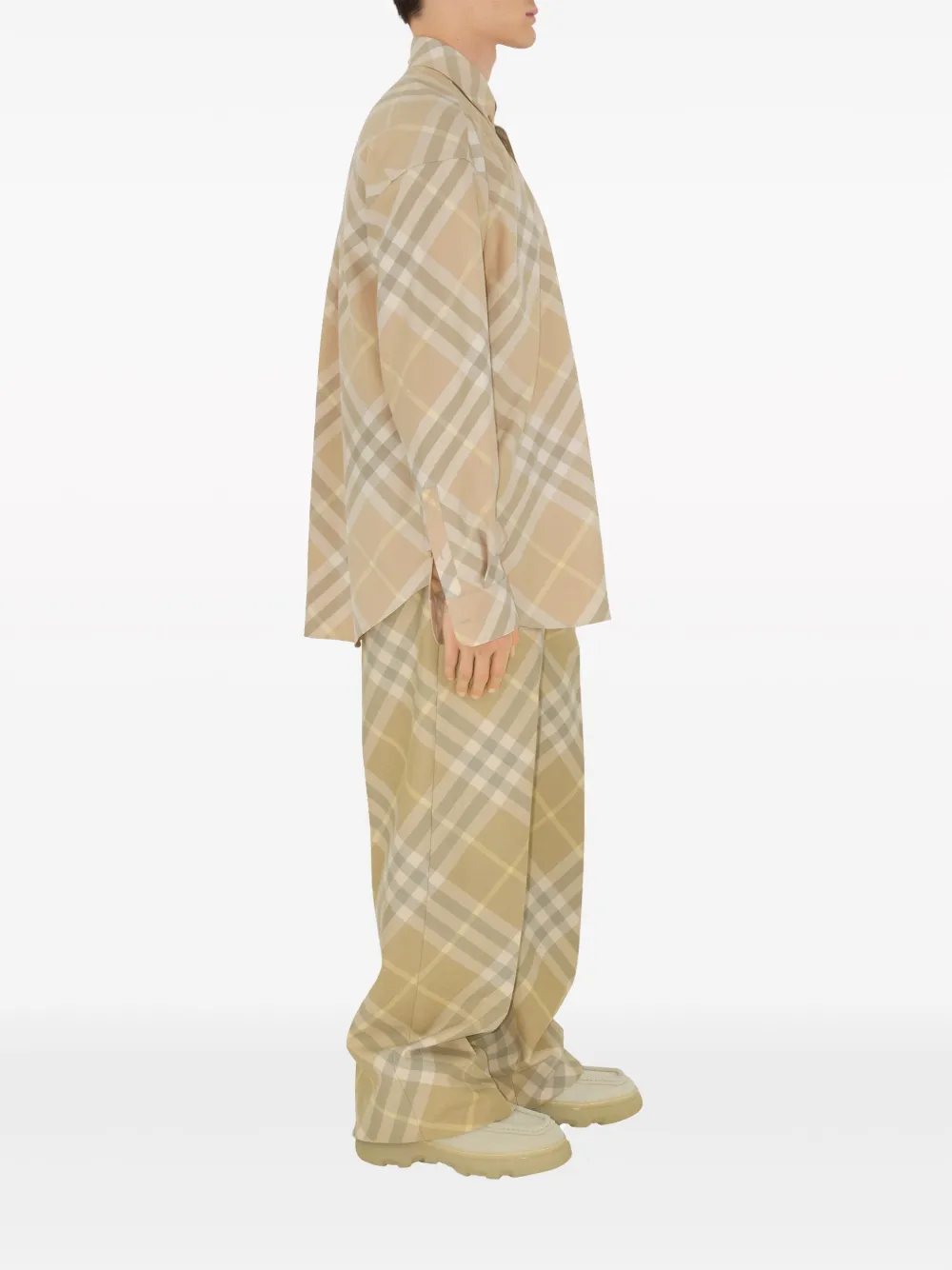 Рубашка Burberry Vintage Check, хлопок 100%, нейтральный — фото 3