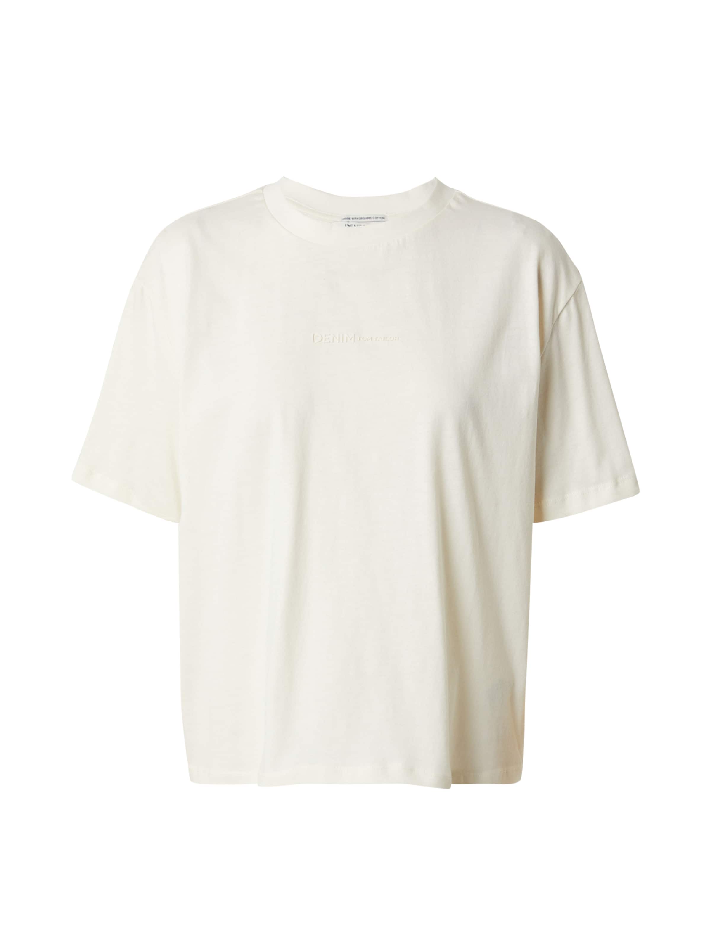 

TOM TAILOR DENIM Футболка из шерсти белая, Белый, TOM TAILOR DENIM Футболка из шерсти белая