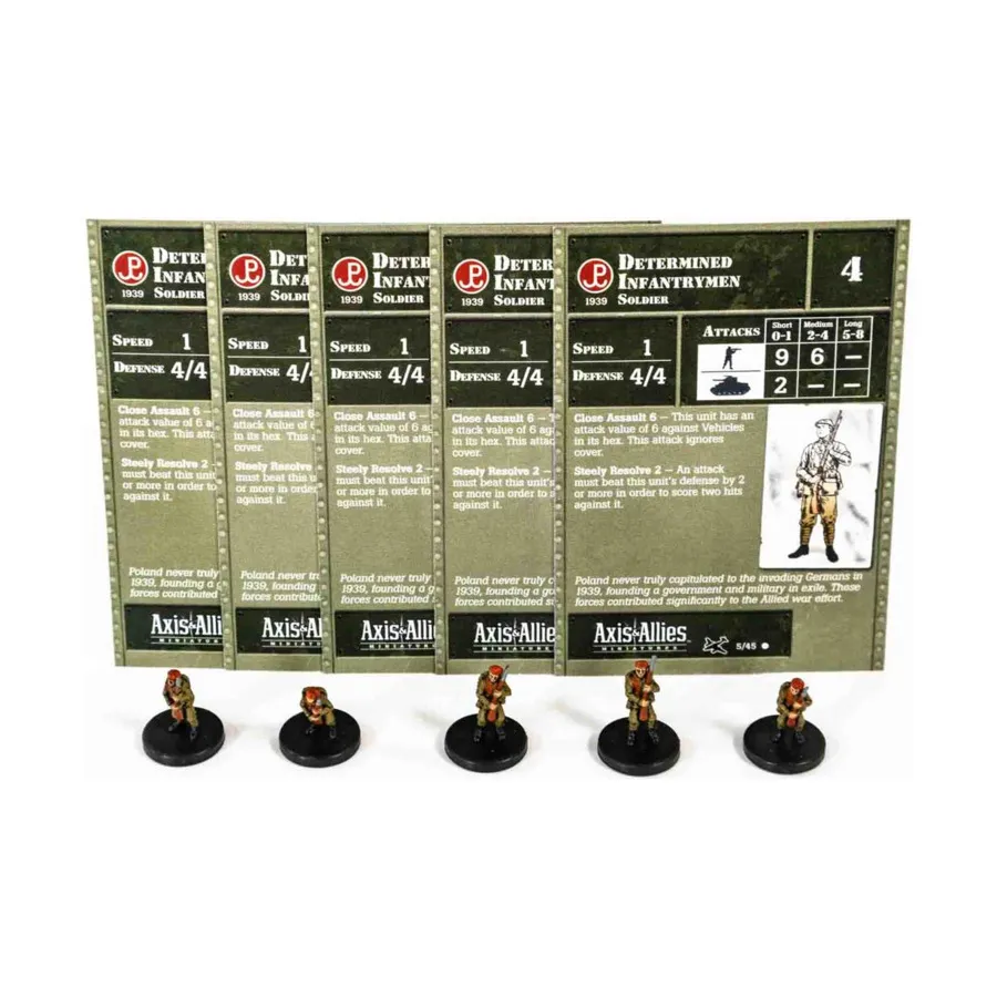 

Решительные пехотинцы (С) x5, Axis & Allies - Collectible Miniatures Game - Reserves Singles
