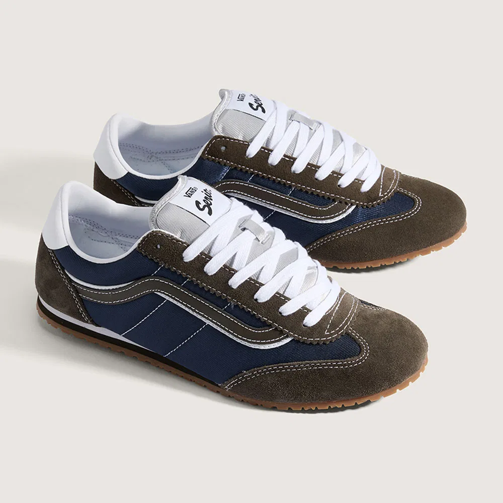 Мужские низкие кеды Super Low Pro Metallic Brown/Navy от Vans