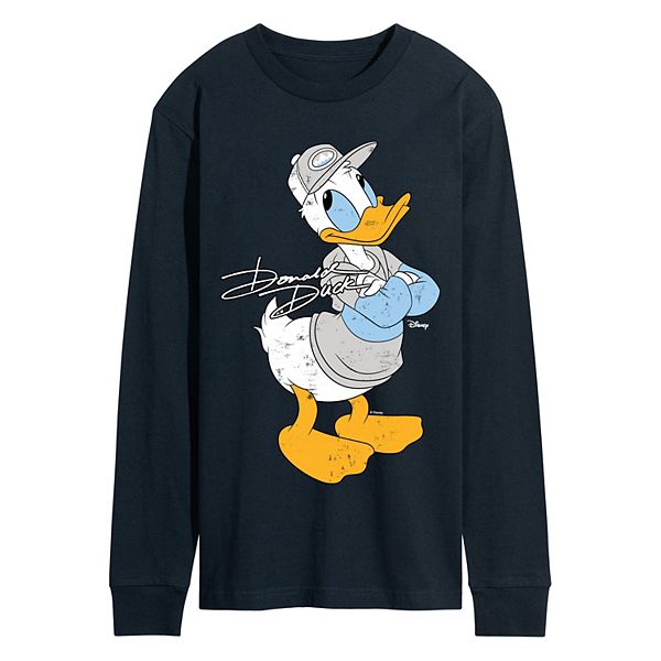 

Мужская футболка с длинным рукавом в ретро-стиле Donald Duck Disney, Navy