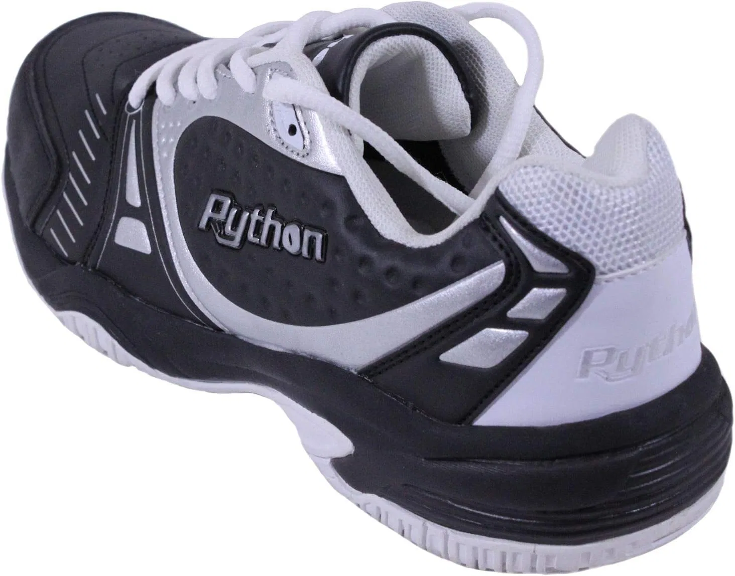 Python Racquetball Кроссовки Python Deluxe Indoor Pumps (Racquetball, Squash, Badminton, Pickleball, Volleyball) (Low and Centre) (Black & White, Non-Slip) — фото 2