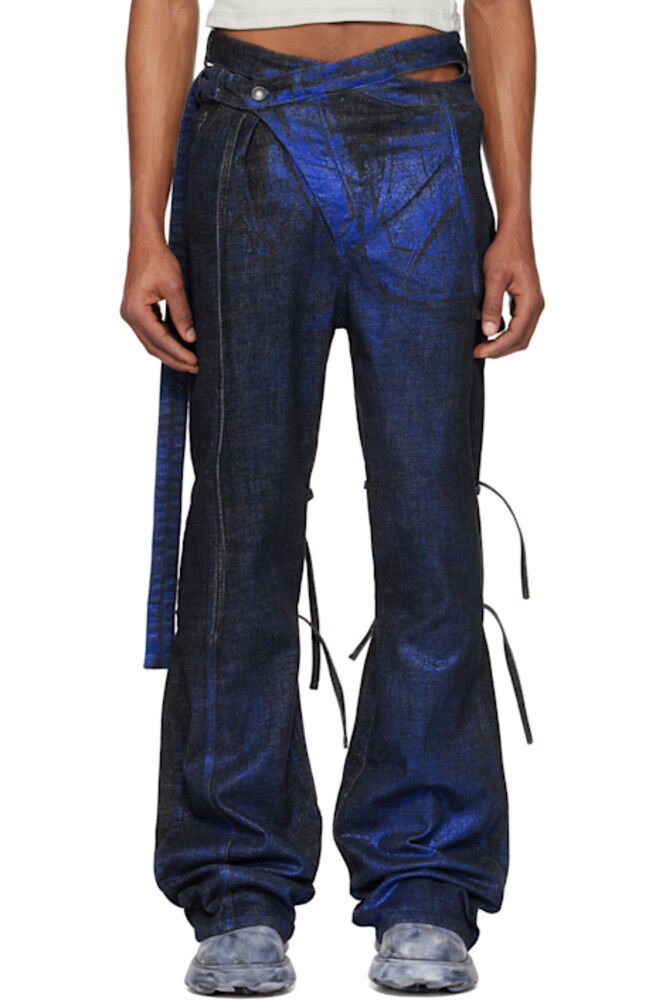 

SSENSE Эксклюзивные черно-синие фирменные джинсы Wrap Denim Ottolinger