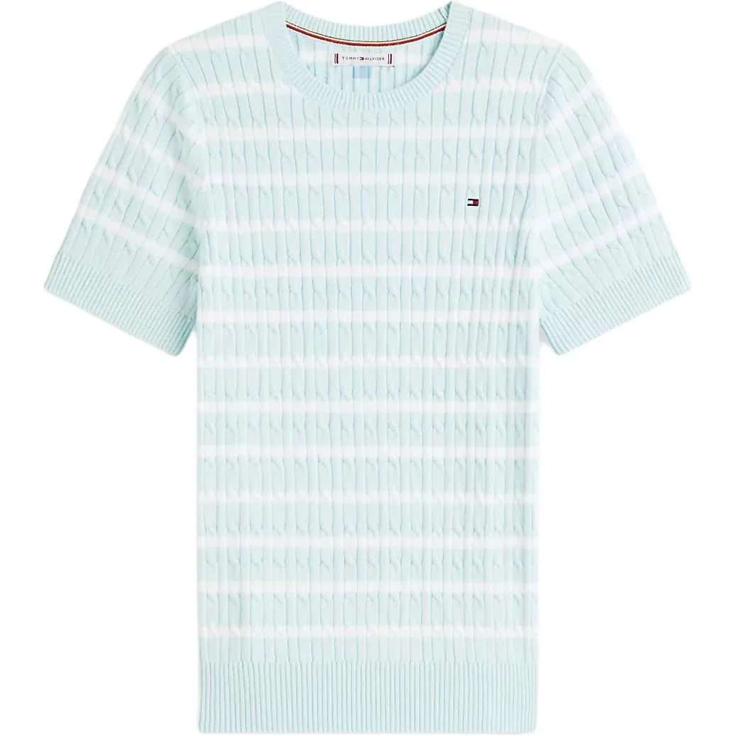 Свитер модели Crew Neck голубой Tommy Hilfiger