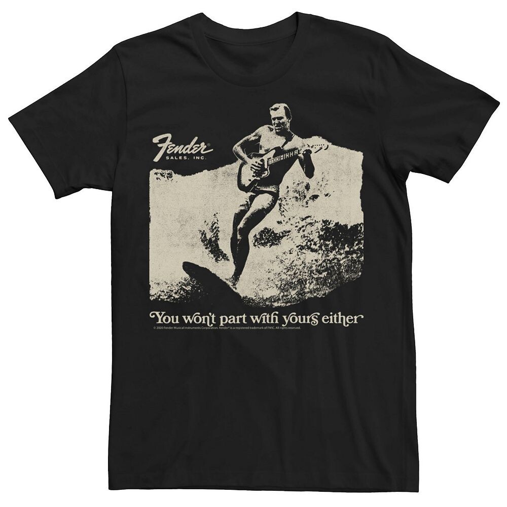 

Мужская футболка Fender Vintage Surfer с рисунком Licensed Character, черный