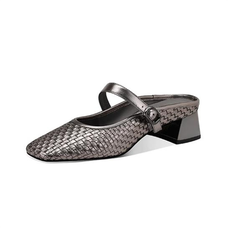 Мюли женские с закрытым носком женские Jessica Sophia, цвет Gunmetal
