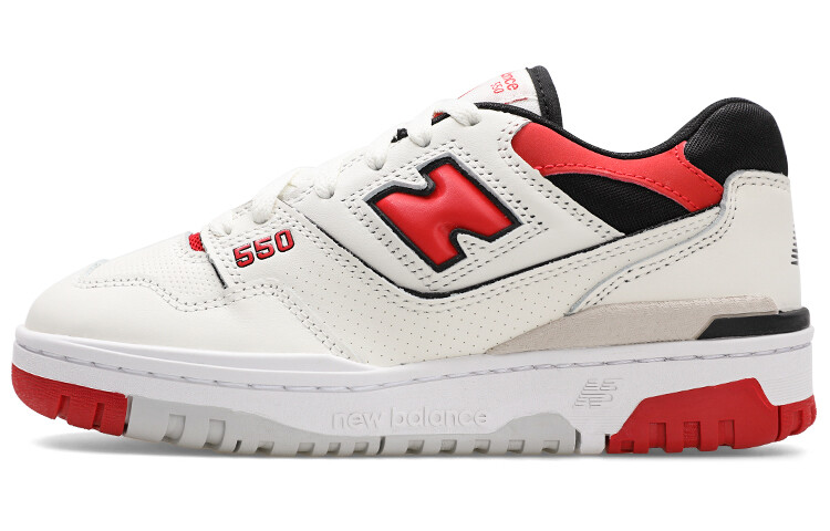 Кроссовки New Balance NB 550 Vintage Basketball Unisex, белый/красный/черный