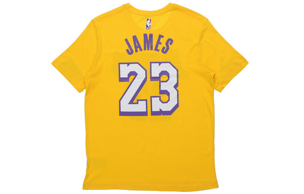 Футболка Nike NBA City limited Jersey 19-20 Season Los Angeles Lakers LeBron James No. 23 Yellow, желтый — фото 2