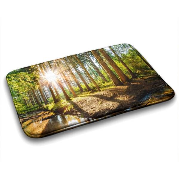 

Коврик для ванной Tulup Landschaftlicher Wald, 75x1x75 см, коричневый