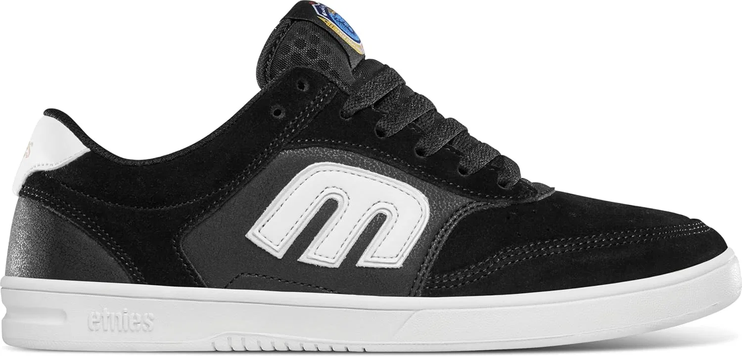 Мужские низкие скейтбордические кроссовки Etnies Aurelien, Black White — фото 3