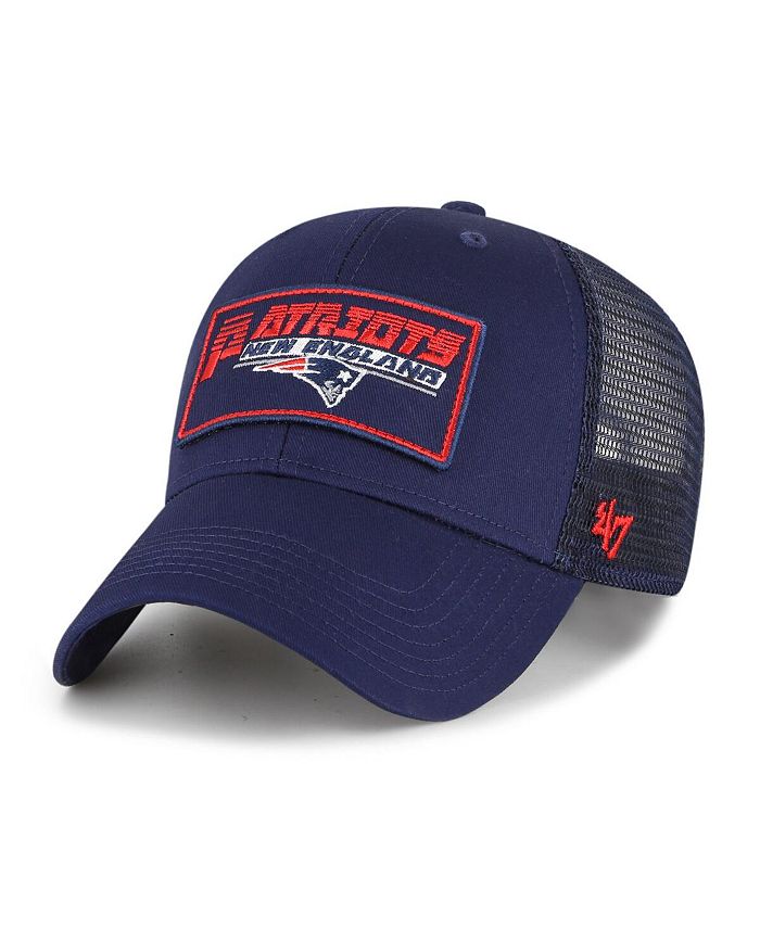 

Регулируемая кепка Big Boys and Girls Navy New England Patriots Levee MVP Trucker '47 Brand, синий