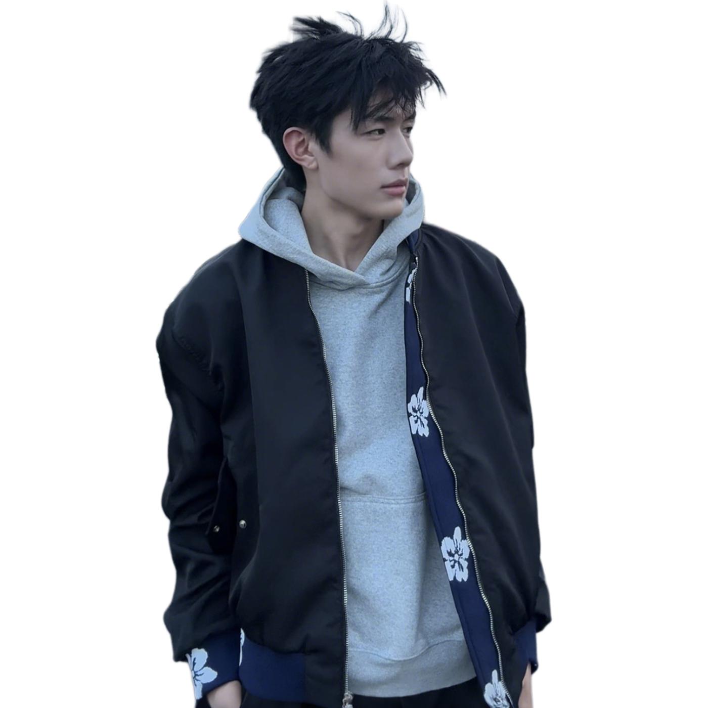 

NEVER RULE Куртка Unisex Black Baseball Collar Moderate