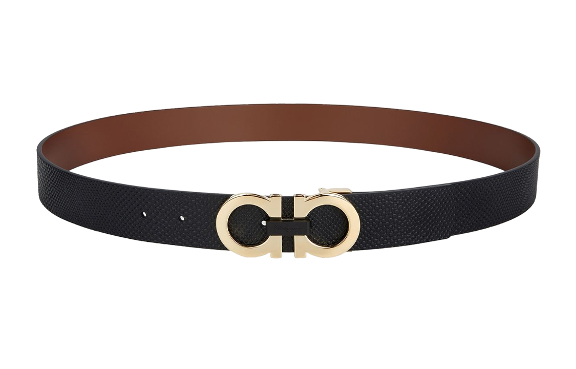 

Ferragamo Мужской кожаный ремень из коровьей кожи шириной 3.5 см, Black