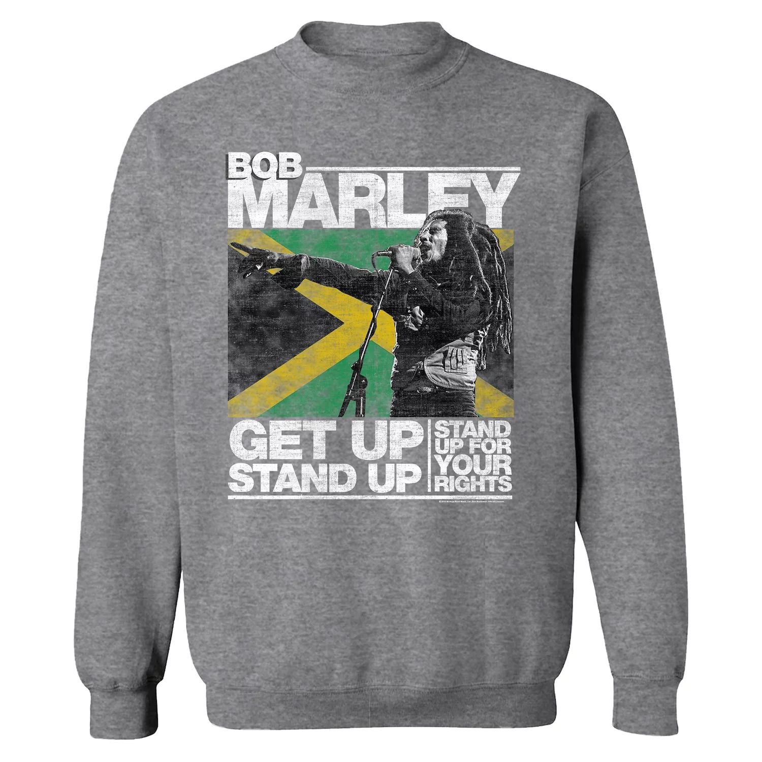 

Мужской свитшот Bob Marley Get Up Stand Up Licensed Character, Серый, Мужской свитшот Bob Marley Get Up Stand Up Licensed Character