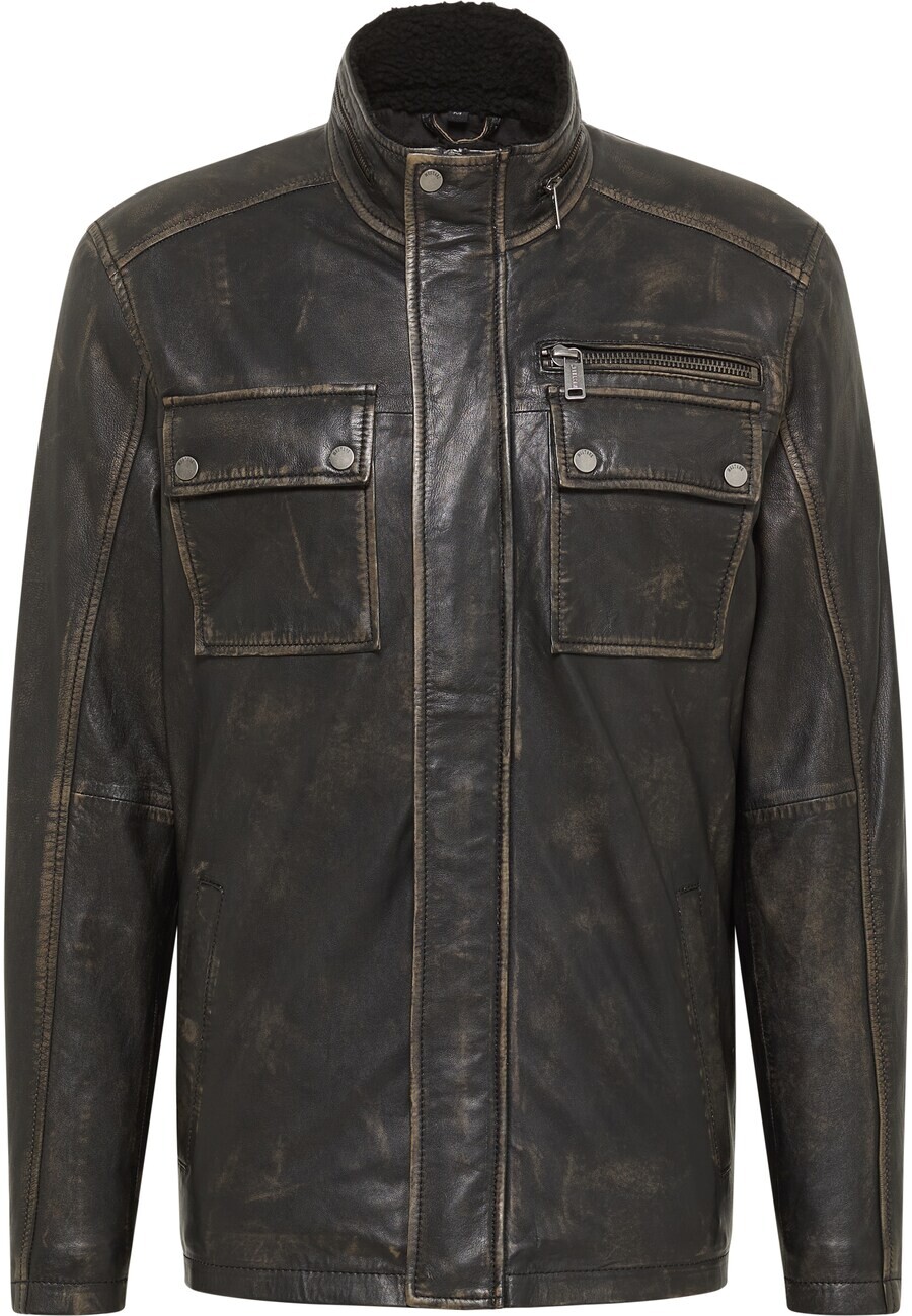 

Кожаная куртка MUSTANG Between-Season Jacket, пятнистый черный