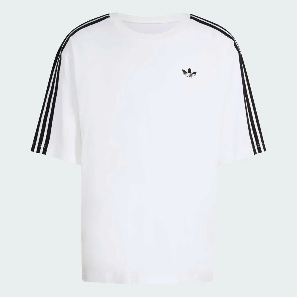 Футболка Adicolor с тремя полосками, увеличенного размера Adidas, white — фото 4