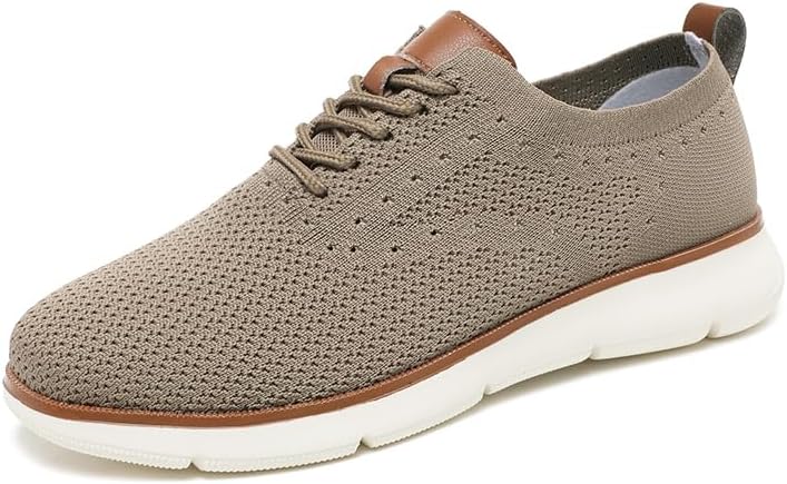 

Мужские дышащие кроссовки Knitflex из сетки Оксфорд Swzec, коричневый