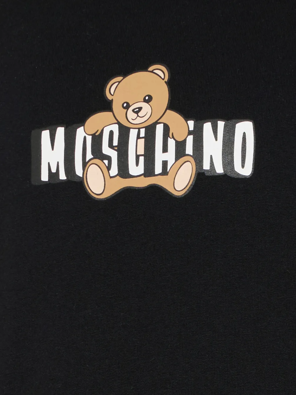 Свитшот с принтом-логотипом Moschino Kids, черный — фото 3