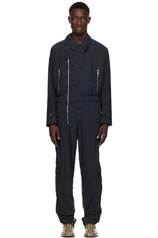 

Темно-синий комбинезон Overdyed Dries Van Noten