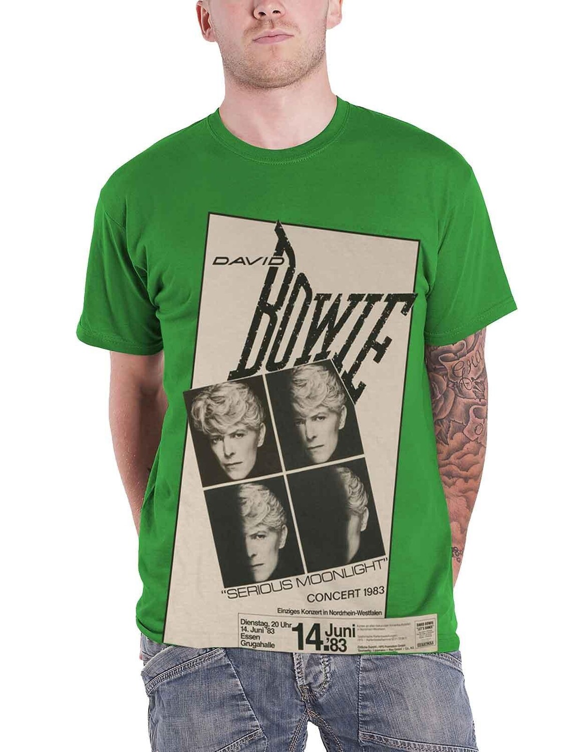 

Футболка Serious Moonlight Tour 1983 David Bowie, зеленый