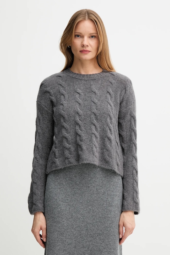 

Свитер из смесовой шерсти Sisley, серый