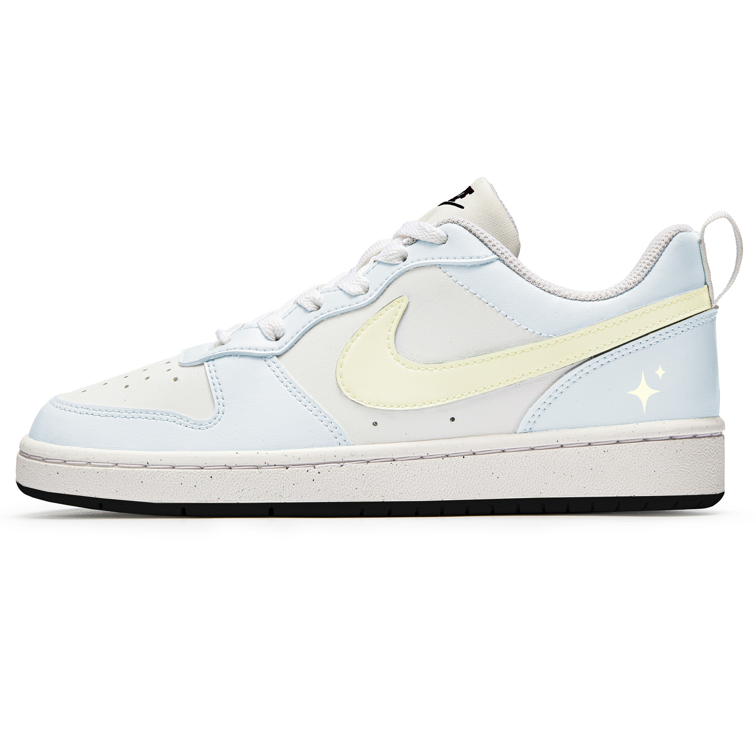 

Nike Court Borough Maris Sal Stars Slip Resistant Abrasion Resistant Low top Детские скейтбординговые кроссовки синий желтый