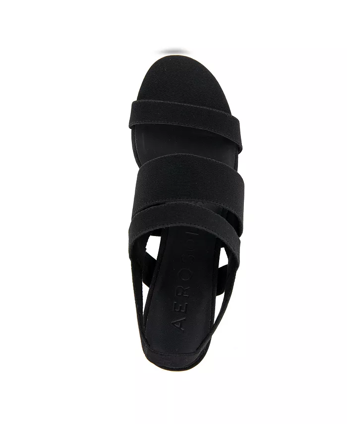 Женские сланцы Chara с круглым носком и ремешком на пятке Aerosoles, черный — фото 4