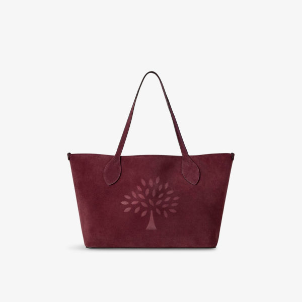 

Сумка-тоут замшевая Mulberry Small Tree, ягодный