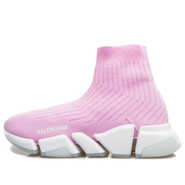 Кроссовки speed 2.0 trainers 'rib-knit pale pink' Balenciaga, розовый