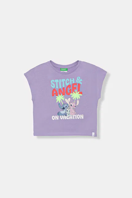 Футболка с коротким рукавом детская United Colors of Benetton, фиолетовый