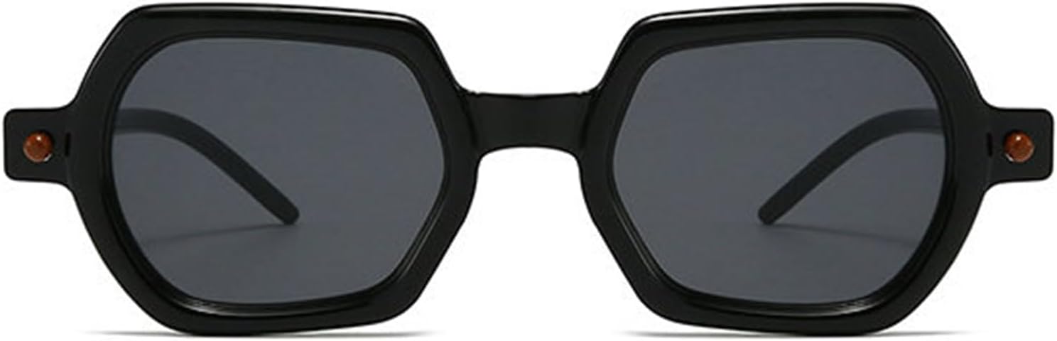 

Хелена Модные многоугольные маленькие квадратные женские солнцезащитные очки в стиле ретро с заклепками, мужские металлические, модные черные и розовые солнцезащитные очки UV400 helena, C4