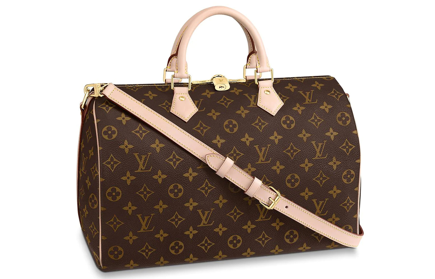 

Скоростная сумка через плечо Monogram 35 коричневая LOUIS VUITTON