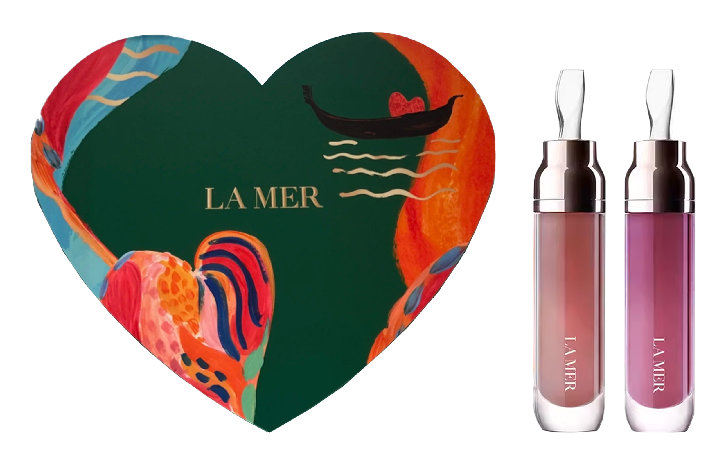 

Hailanzhimi 520 лимитированная серия бальзам для губ набор блеск прозрачный увлажняющий сокращение морщин 7мл+7мл LA MER