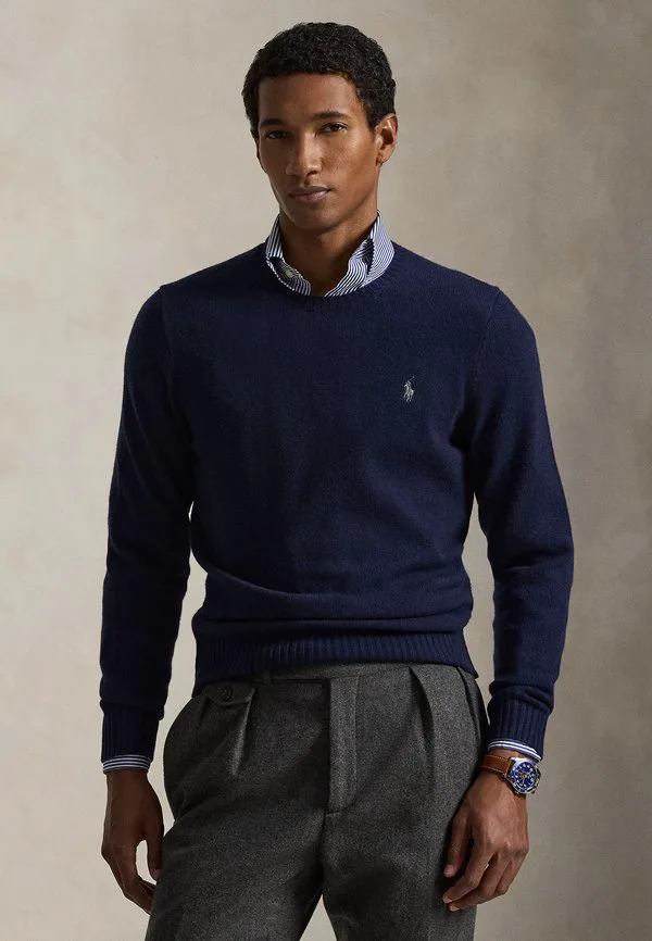 Свитер с круглым вырезом из шерсти и кашемира Polo Ralph Lauren, Hunter Navy