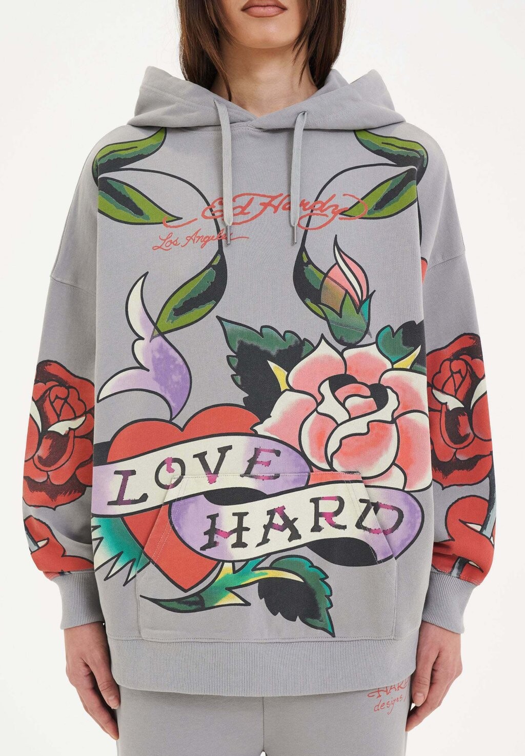 

Толстовка LOVE HARD GRAPHIC Ed Hardy, серый