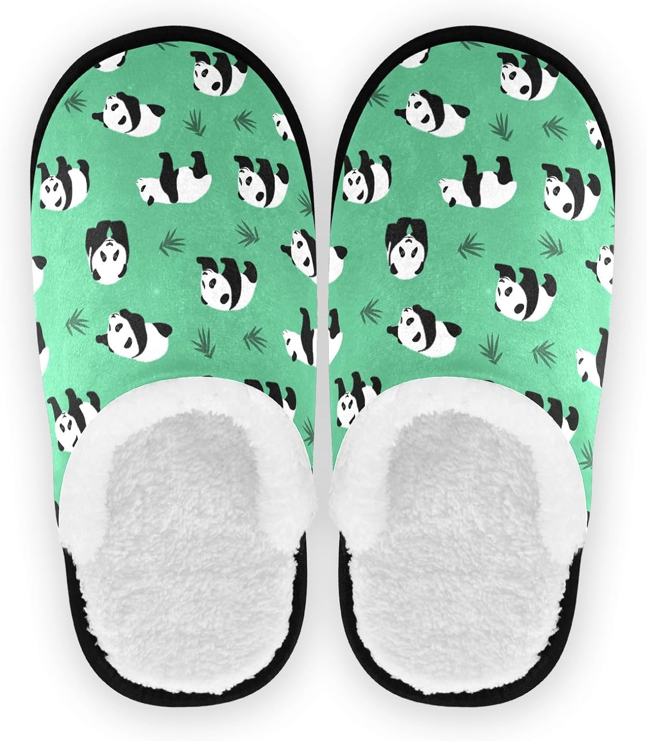 

Тапочки JHKKU для женщин и мужчин, пушистые домашние тапочки, теплые, с противоскользящей подошвой, уютные для дома и путешествий, Animal Panda