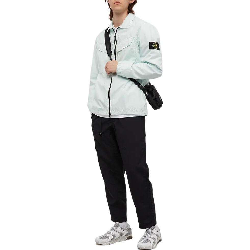 Куртка мужская небесно-голубая Stone Island, голубой — фото 4