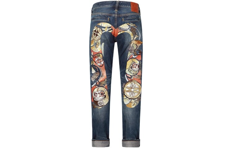 

Джинсы мужские деним синие Evisu, синий