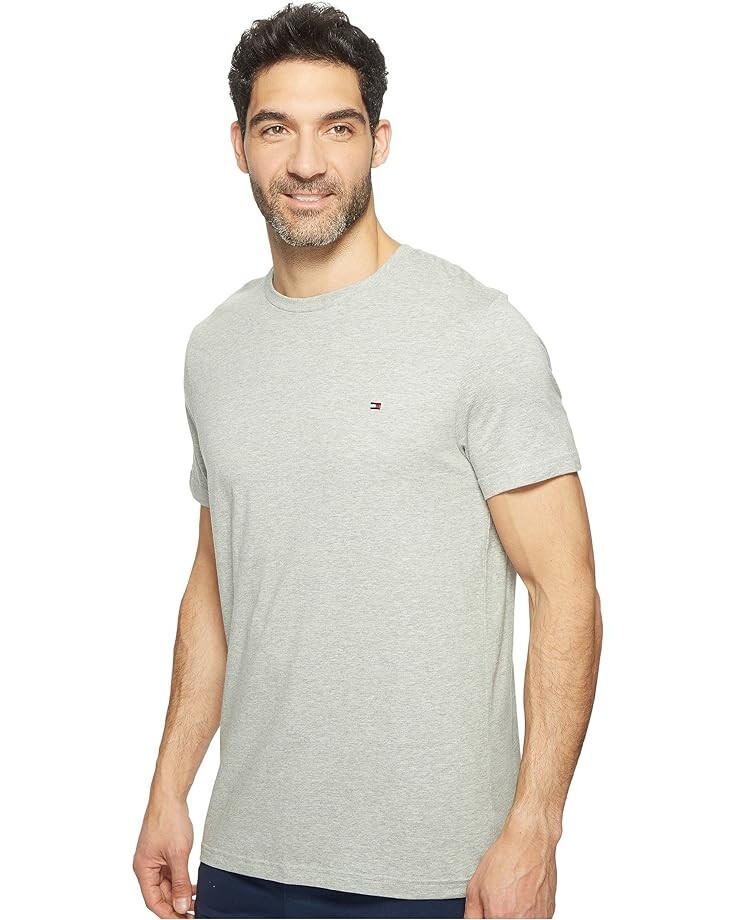 Футболка Tommy Hilfiger Short Sleeve Core Flag Crew Neck, цвет Grey Heather — фото 2