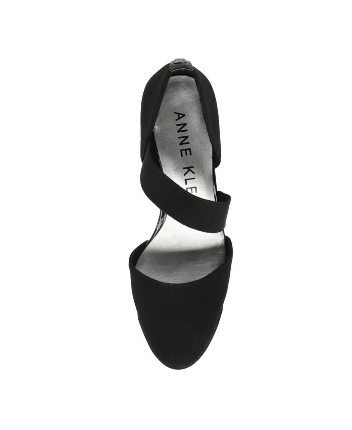 Женские асимметричные босоножки Tara Sport на танкетке Anne Klein, черный — фото 4