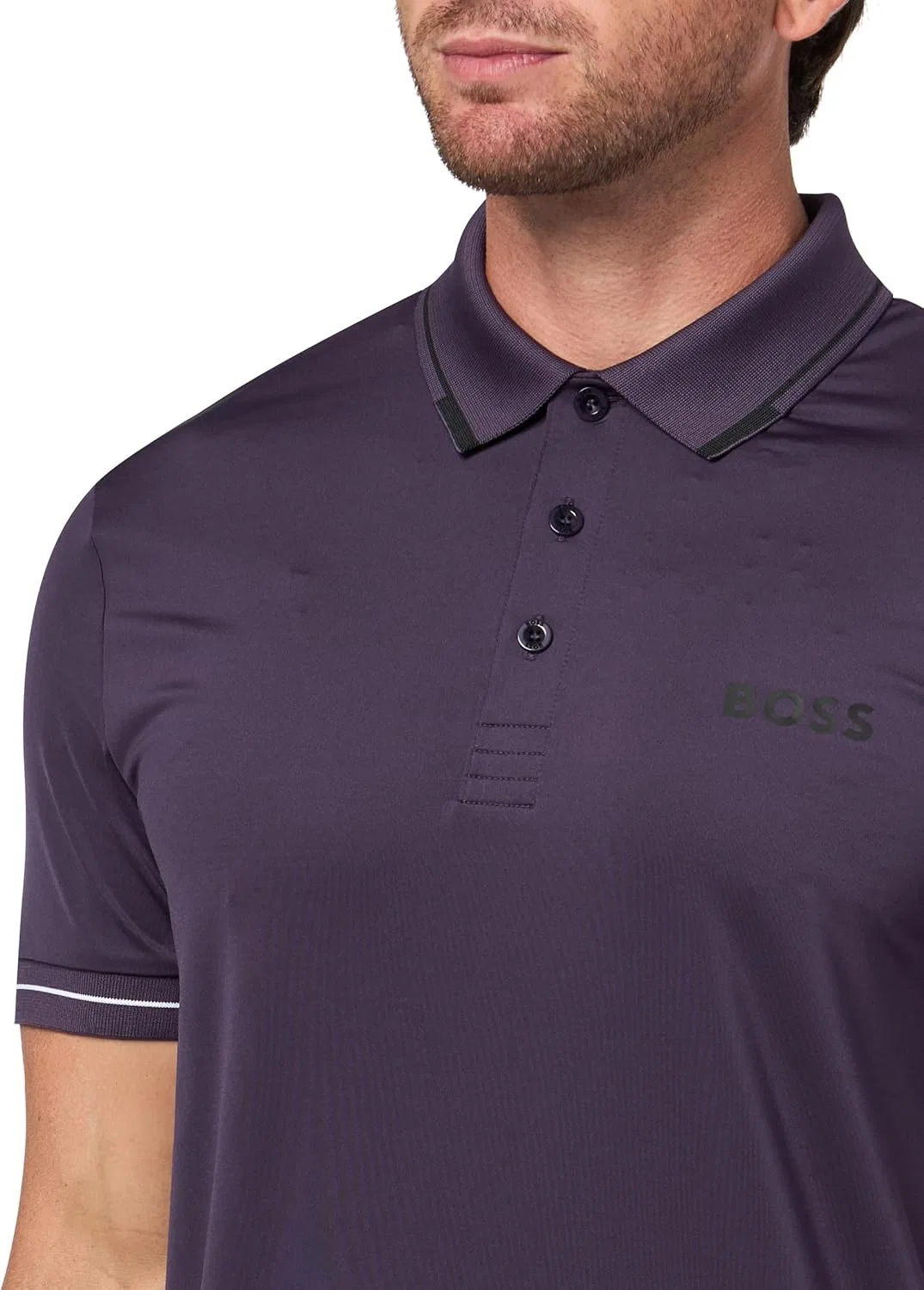 Поло BOSS Paul Pro Performance, цвет Nightshade Purple — фото 3