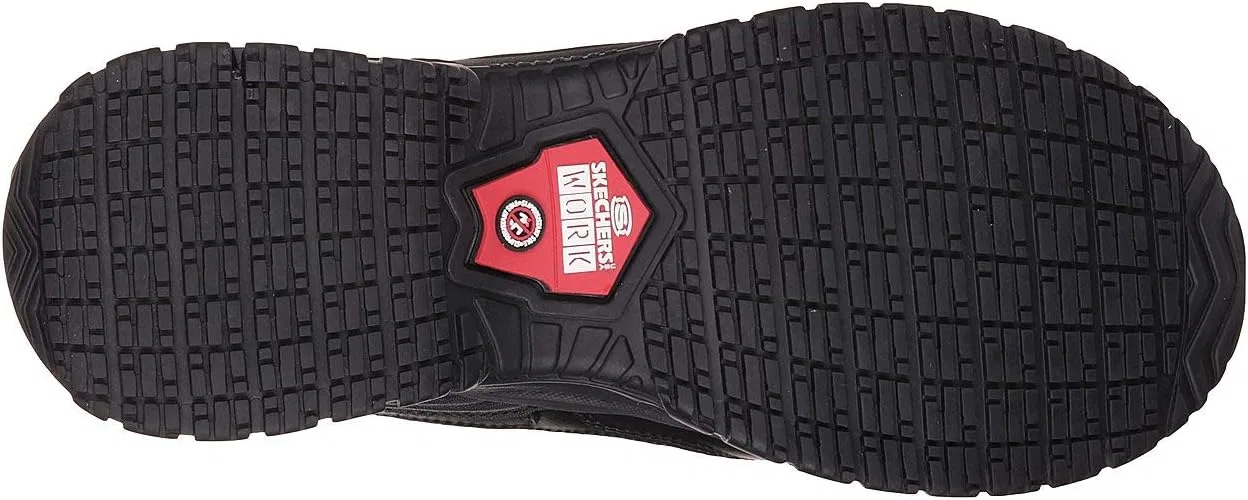 Мужские рабочие ботинки Skechers Soft Stride Grinnel, Black Leather Black Mesh — фото 4