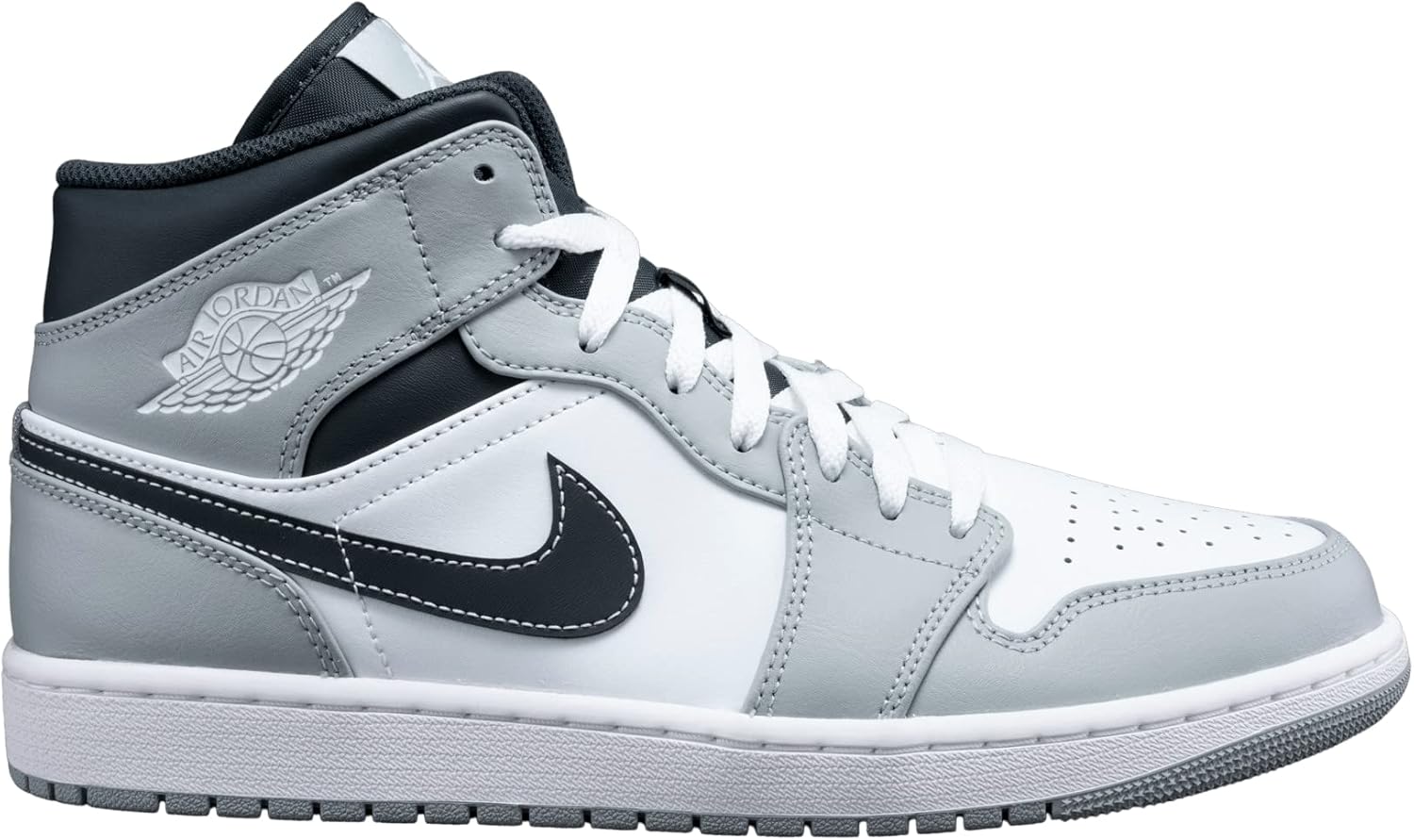 

Мужские кроссовки Air Jordan 1 Mid, Lt Smoke Grey/White-Anthracite