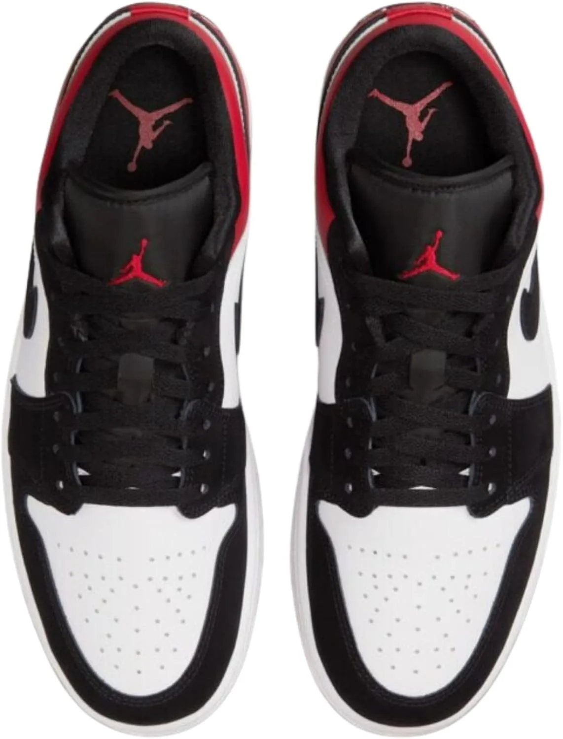 Мужские баскетбольные кроссовки Nike Air Jordan 1 Low, белый/черный/красный — фото 3