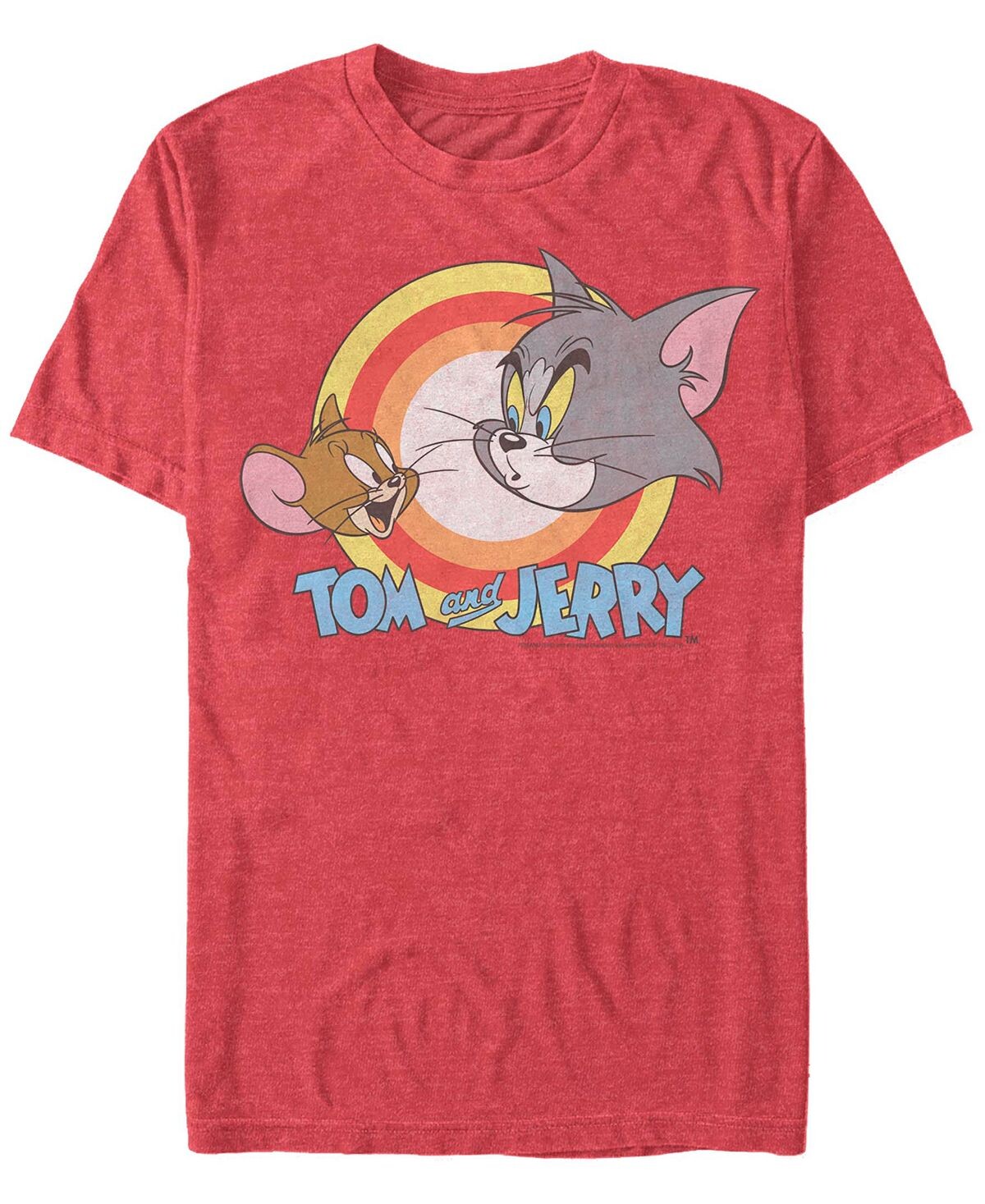 

Мужская футболка с короткими рукавами и логотипом Tom Jerry Faces Fifth Sun