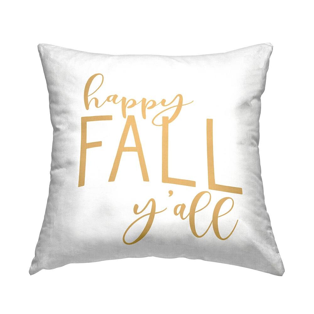 

Stupell Home Decor "Happy Fall Y'all" Осенняя декоративная подушка с каллиграфией, желтый