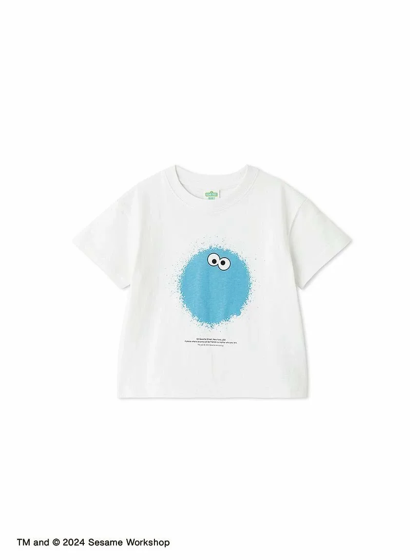 Футболка с рисунком аэрозольной краской Sesame Street Market, BLU[086]