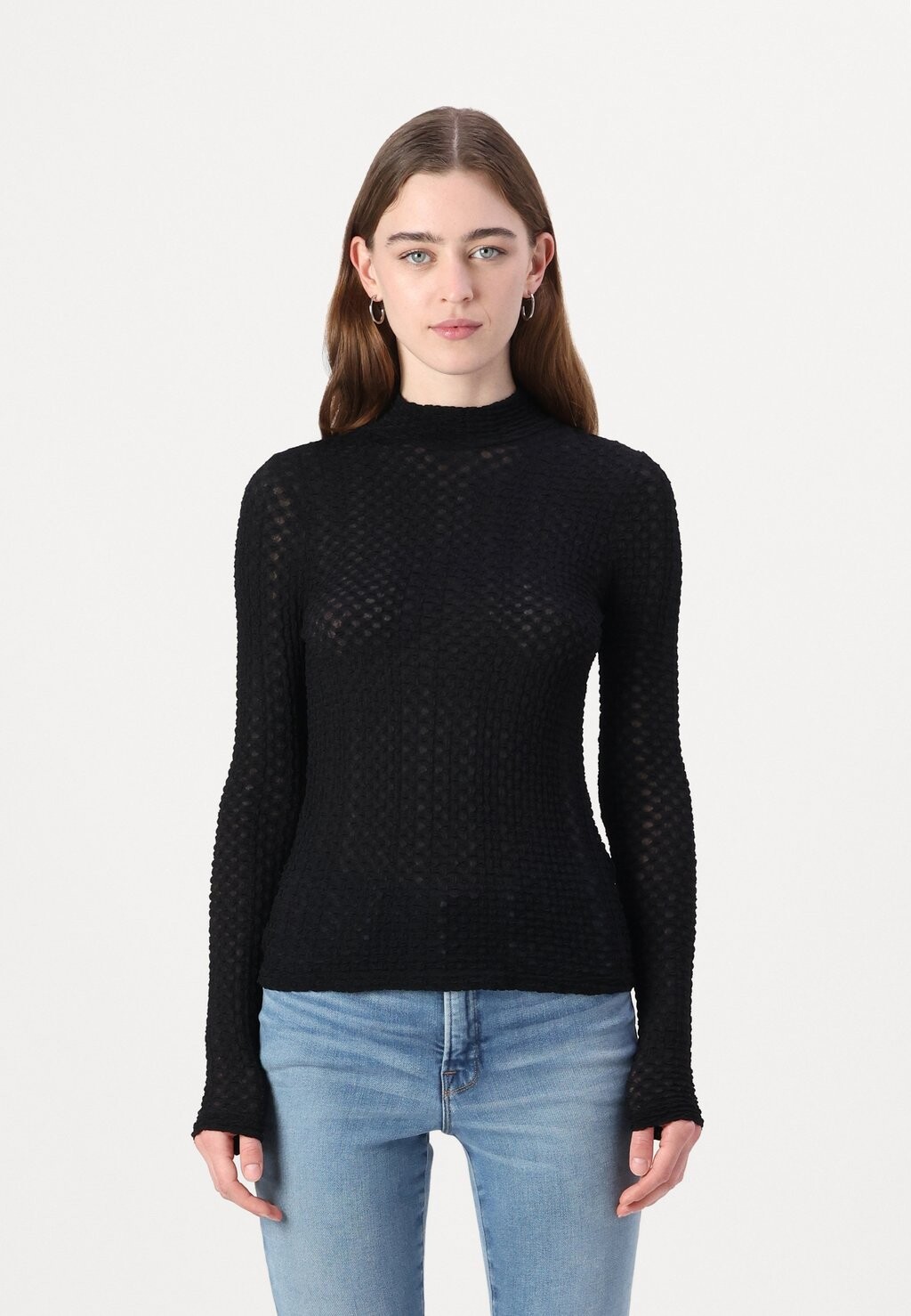 

Джемпер PEBBLE LONG SLEEVE TURTLENECK DKNY, черный